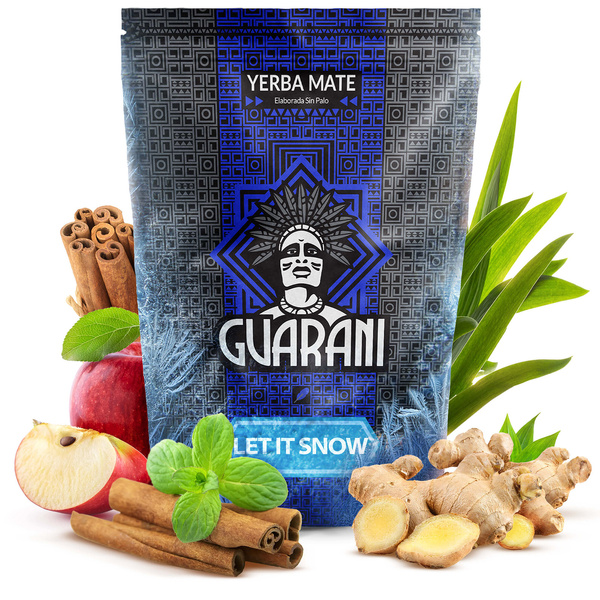 Coffret cadeau de Noël yerba mate Guarani Let it Snow 400g + calebasse et bombilla