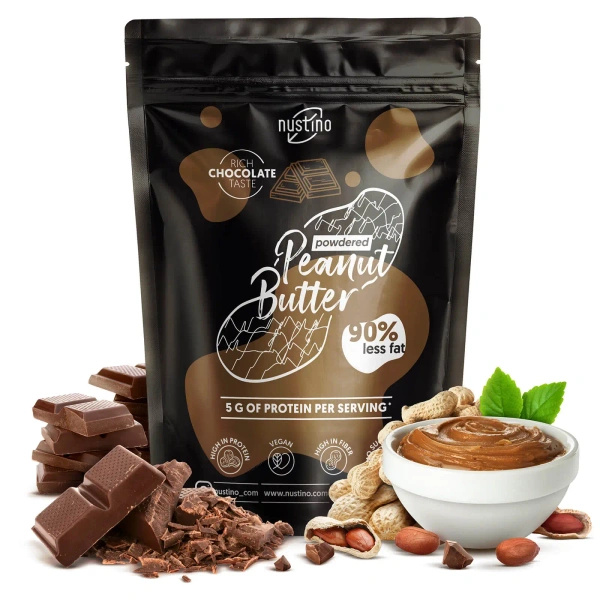 Nustino – Beurre de cacahuète en poudre – Chocolate (sans sucre ajouté) 400 g