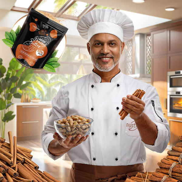 Nustino – Beurre de cacahuète en poudre – Cinnamon 400 g