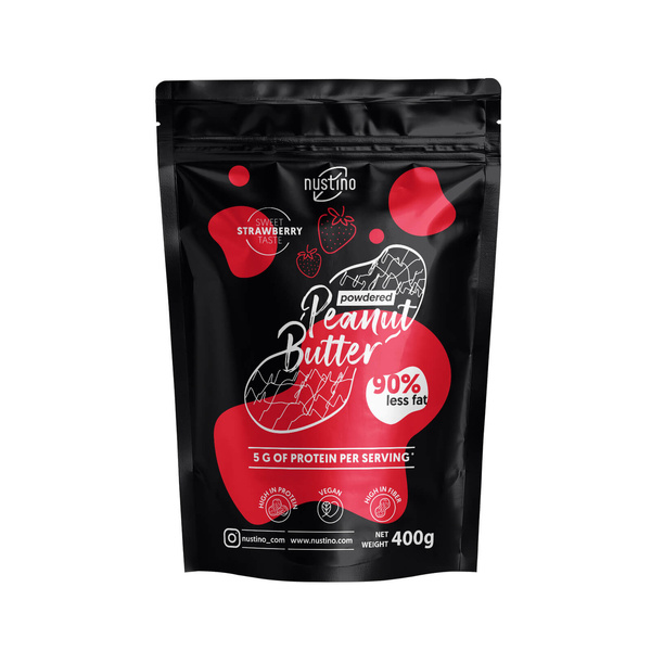 Nustino - Beurre d'Arachide en Poudre - Fraise 400 g