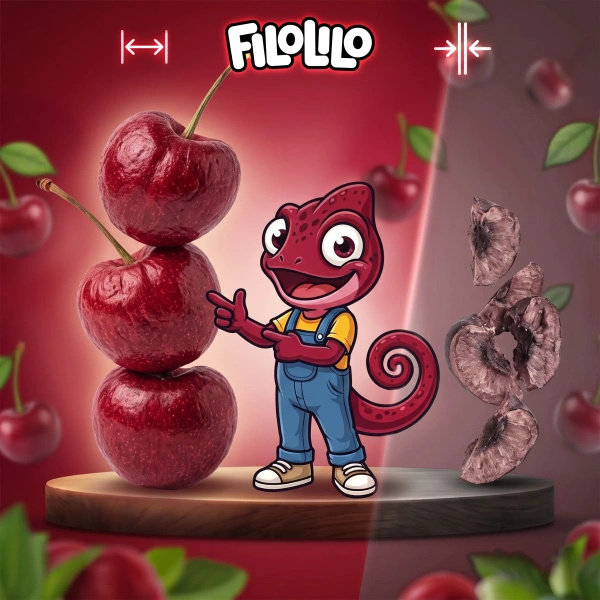 FiloLilo – Cerises lyophilisées entières dénoyautées 20 g