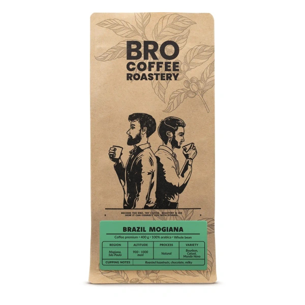 Bro Coffee Roastery – Café en grains Brazil Mogiana Premium 400 g