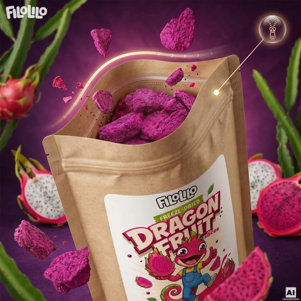 FiloLilo – Fruit du dragon lyophilisé en tranches 100 g