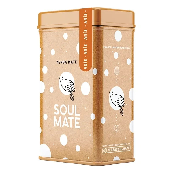 Yerbera – Boîte en métal + Soul Mate Orgánica Anís 0,5 kg