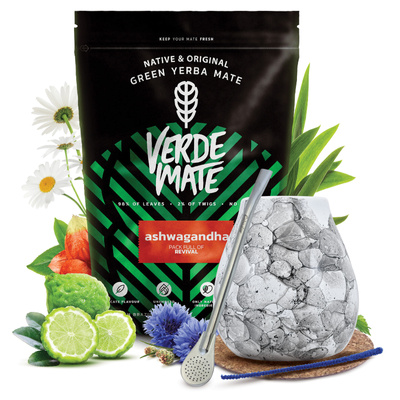 Set de Maté Verde Mate 500g 0,5kg Calebasse + Bombilla