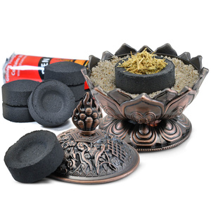 Set de copeaux de palo santo, brûleur d'encens et charbons d'encens