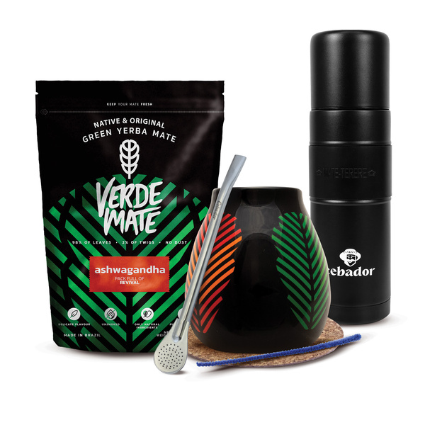 Set de Maté Verde Mate 500g 0,5kg Yerbomos XL + Calebasse + Bombilla