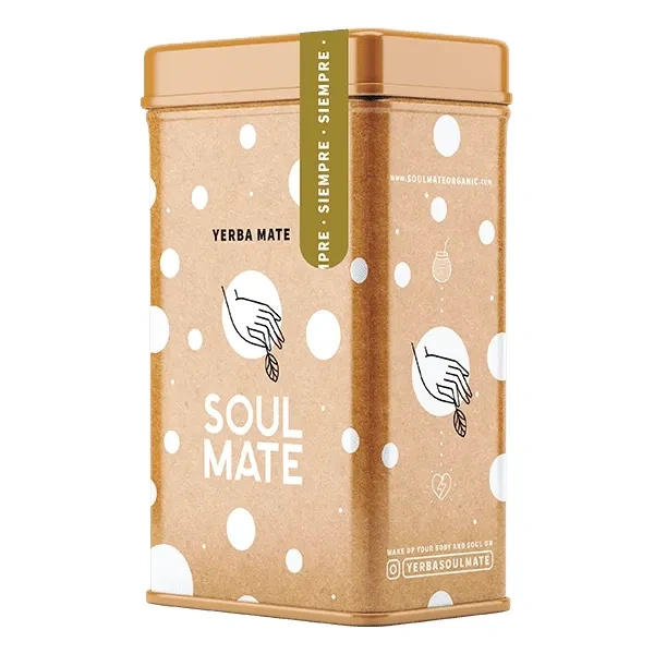 Yerbera – Boîte en métal + Soul Mate Orgánica Siempre 0,5 kg