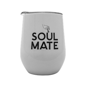 TermoLid – tasse isotherme pour yerba maté avec couvercle – Soul Mate (blanc) – 350 ml