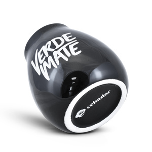 Calebasse à maté en céramique avec logo Verde Mate (noire) 350 ml