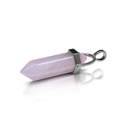 Pendentif en quartz rose
