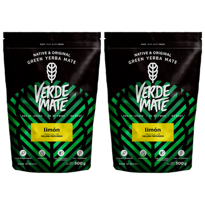 2 x 500g Verde Mate Green Limon (1kg)