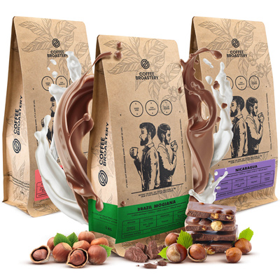 Coffret de cafés Bro Coffee Roastery Costa Rica San Rafael + Nicaragua Colibrí Azul + Brazil Samba 3x1kg (3kg)