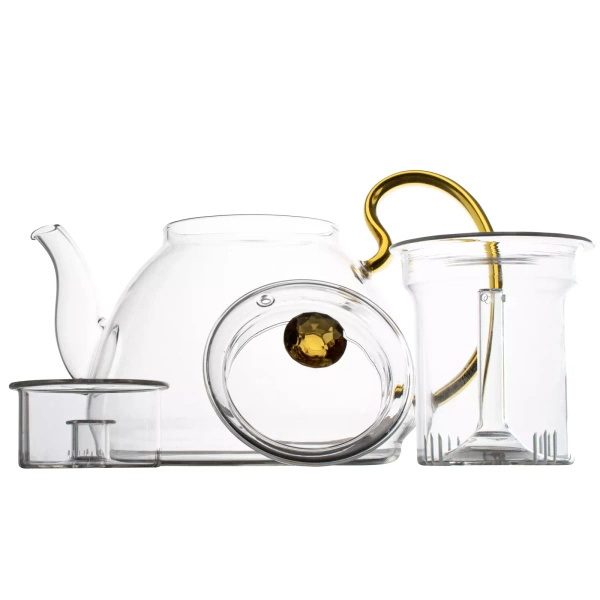 Théière en verre avec filtre / Carafe filtrante Diamante 1200 ml