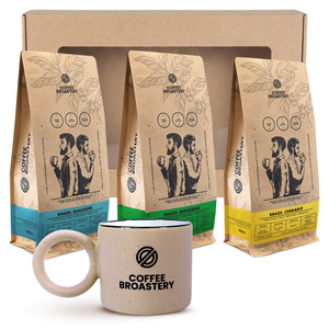 Coffret cadeau Coffee Broastery : 3× café brésilien + mug