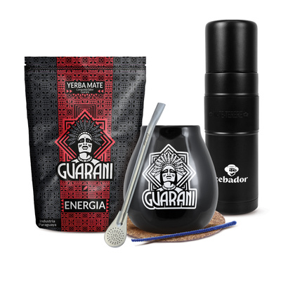 Set de Maté Guarani 500g 0,5kg Yerbomos XL + Calebasse + Bombilla