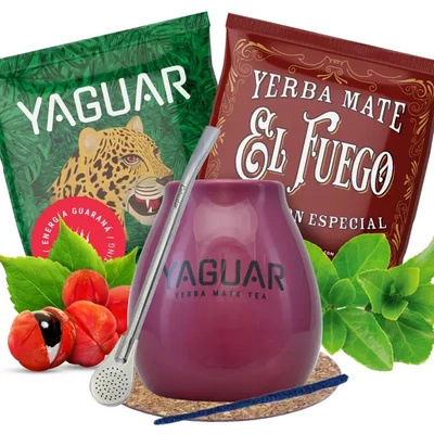 Set de Maté : Calebasse + Bombilla + 2x50g