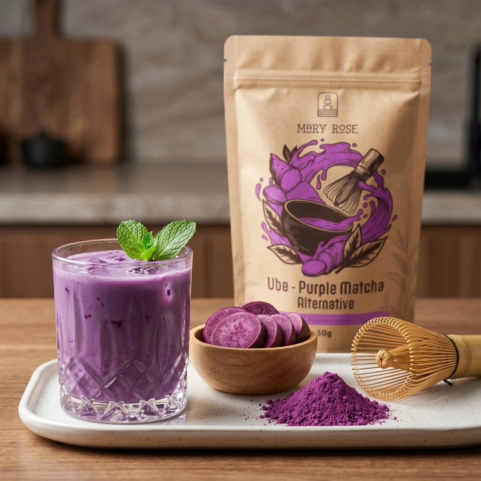 Mary Rose Purple Matcha Alternative Ube