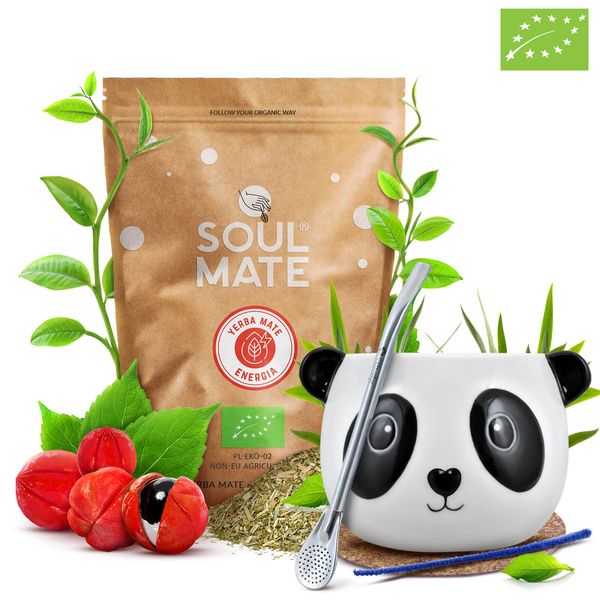 Yerba Maté ensemble Soul Mate Energia 500g Calebasse + Bombilla
