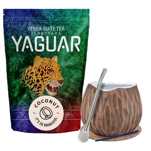 Yerba Mate Yaguar Noix de Coco Starter Set 500g