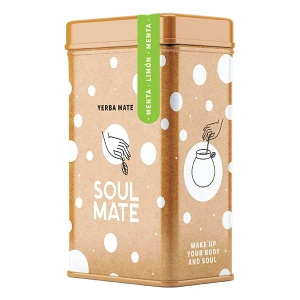 Yerbera – Boîte en métal + Soul Mate Orgánica Menta Limon 0,5 kg