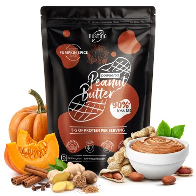 Nustino – Beurre de cacahuète en poudre – Pumpkin Spice (sans sucre ajouté) 400 g