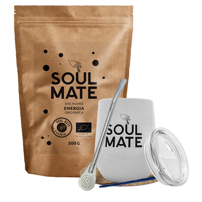 Set de Maté : Soul Mate Energia 500g + TermoLid + Bombilla