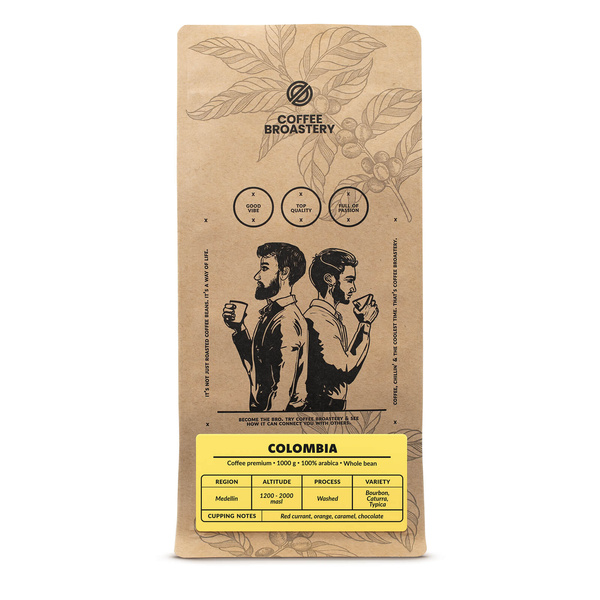 Bro Coffee Roastery – Café en grains Colombia Medellin Premium 1 kg