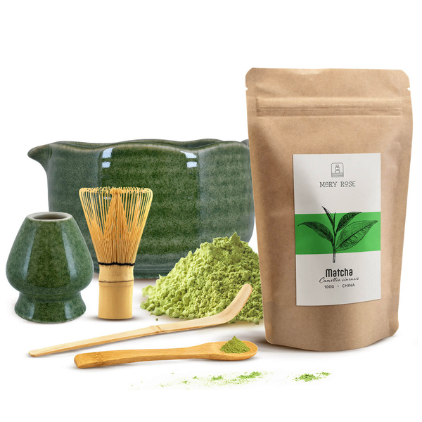 Set d'infusion de thé Matcha: matcha 100g + accessoires