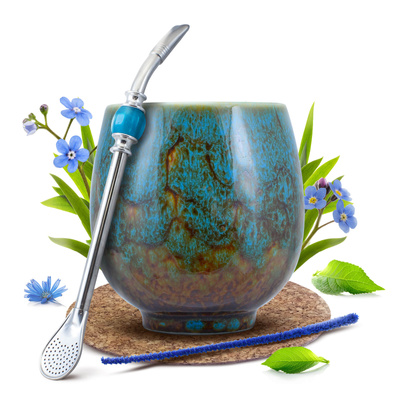 Set de démarrage Yerba Mate Calebasse + Bombilla