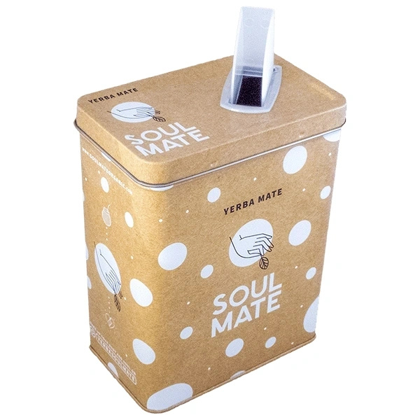 Yerbera – Boîte en métal + Soul Mate Orgánica Menta Limon 0,5 kg
