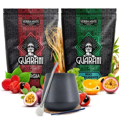 Guarani yerba maté set céramique calebasse bombilla