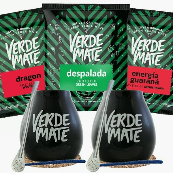 Set de Maté : 2x Calebasse + 2x Bombilla 3x50g