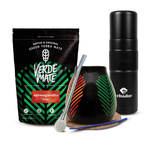 Set de Maté Verde Mate 400g 0,4kg Yerbomos XL + Calebasse + Bombilla