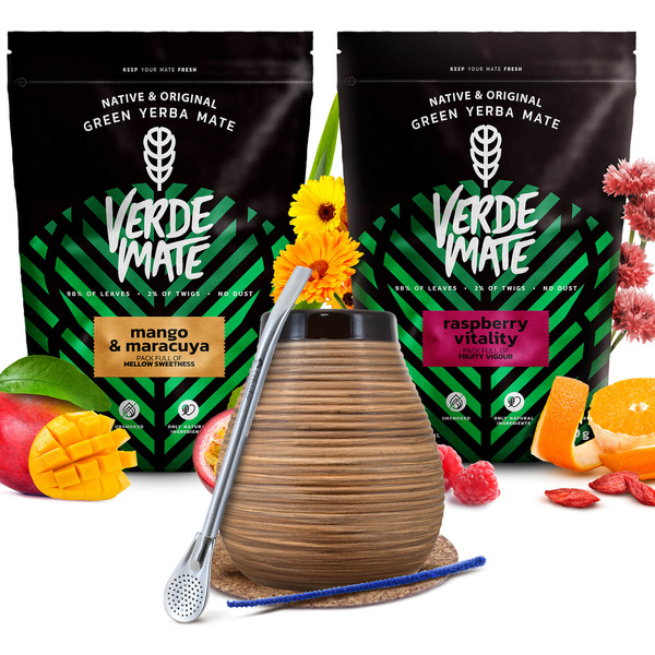 Verde Mate yerba maté set céramique calebasse bombilla