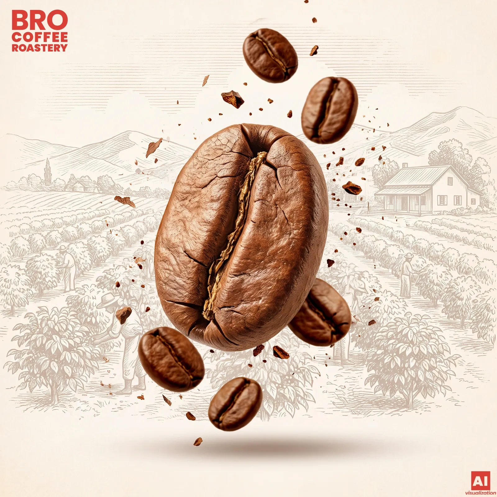 Grains d'arabica et de robusta - Bro Coffee Roastery Crema Tango