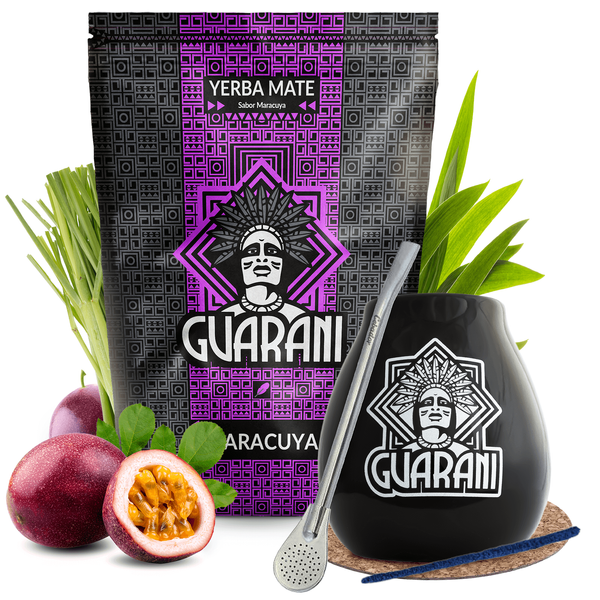 Set Yerba Mate Maracuja + calebasse 500g