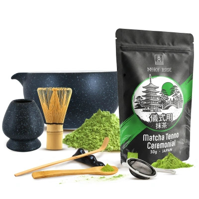 Coffret cérémonial pour préparer le thé matcha : matcha BIO japonais 30g + accessoires