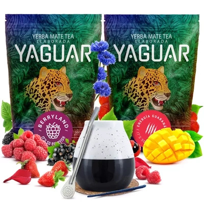 Yaguar yerba maté set céramique calebasse bombilla