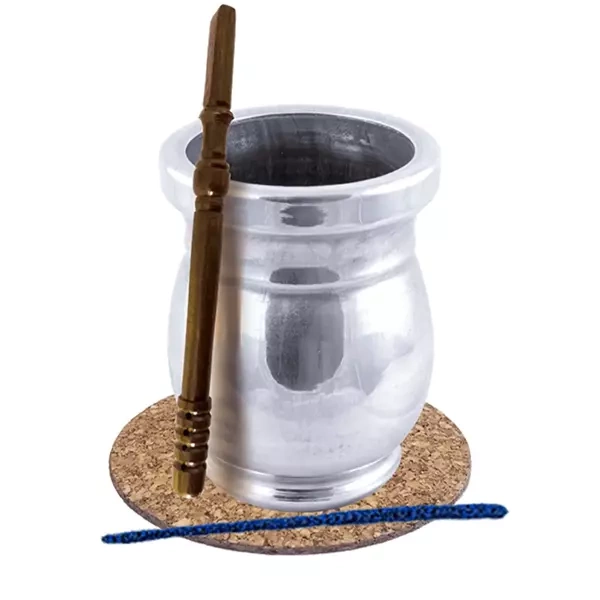 Yerba Mate Matero Palo Santo + Bombilla Palo Santo