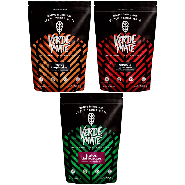 Set : Verde Mate Green 3x500g divers mélanges