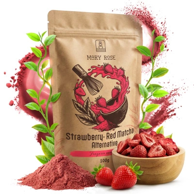 Mary Rose – Red Matcha Alternative – Fraise (poudre) 100 g