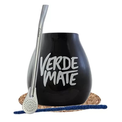 Verde Mate ensemble calebasse noire + bombilla