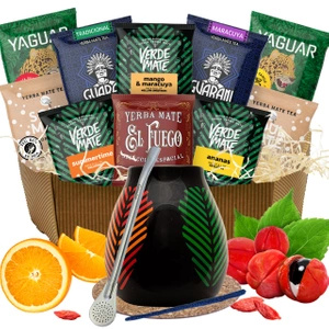 Coffret cadeau calebasse bombilla 10x50g Yerba Mate