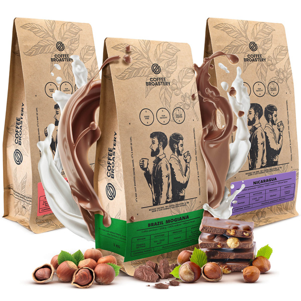 Coffret de cafés Bro Coffee Roastery Costa Rica San Rafael + Nicaragua Colibrí Azul + Brazil Samba 3x1kg (3kg)