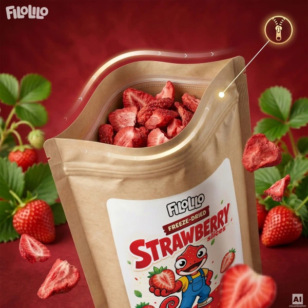 FiloLilo – Fraises lyophilisées en tranches 20 g