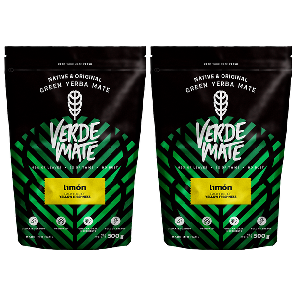 2 x 500g Verde Mate Green Limon (1kg)