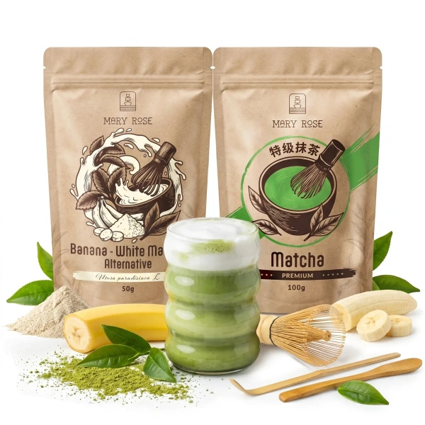 Kit pour Matcha Latte coloré : Matcha + White Matcha + accessoires