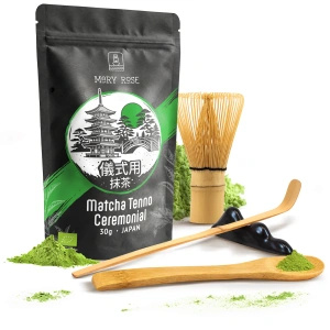 Coffret cérémonial pour préparer le thé matcha : matcha BIO japonais 30g + accessoires