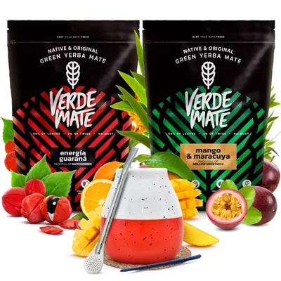 Verde Mate yerba maté set céramique calebasse bombilla